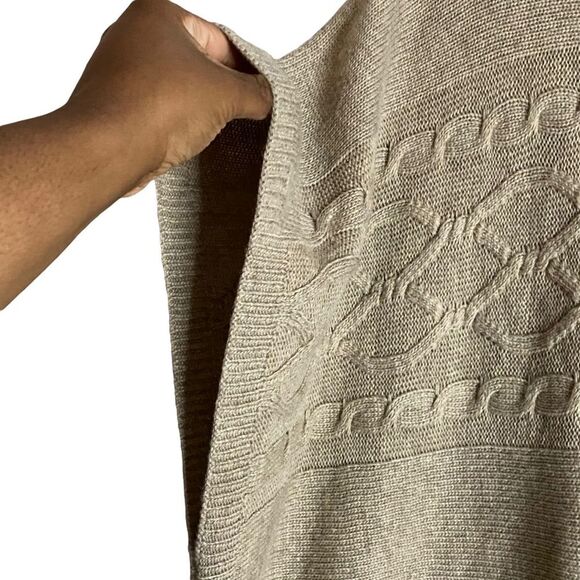 Catherine Malandrino Women's Tan Soft Knit Cowl Neck Poncho - Picture 3 of 9